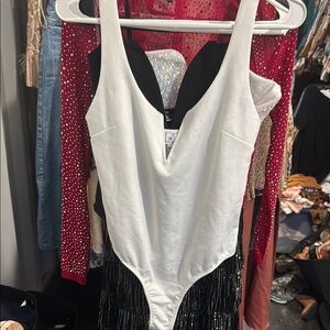 Stylish White and Black bodysuit